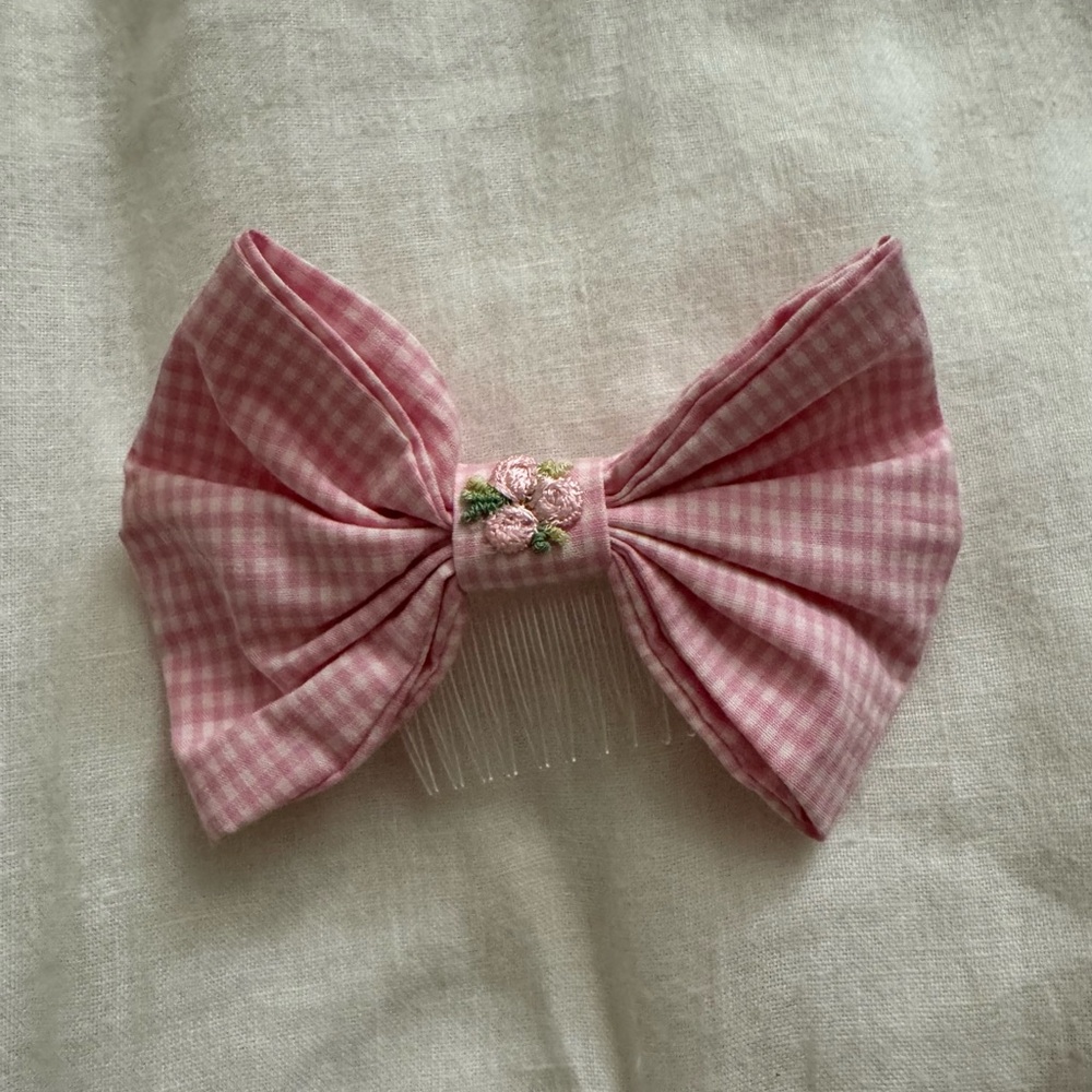 Trashy Lingerie Stepford Edy Bra - Pink Gingham (36D) w/ Matching Bow - Picture 12 of 14